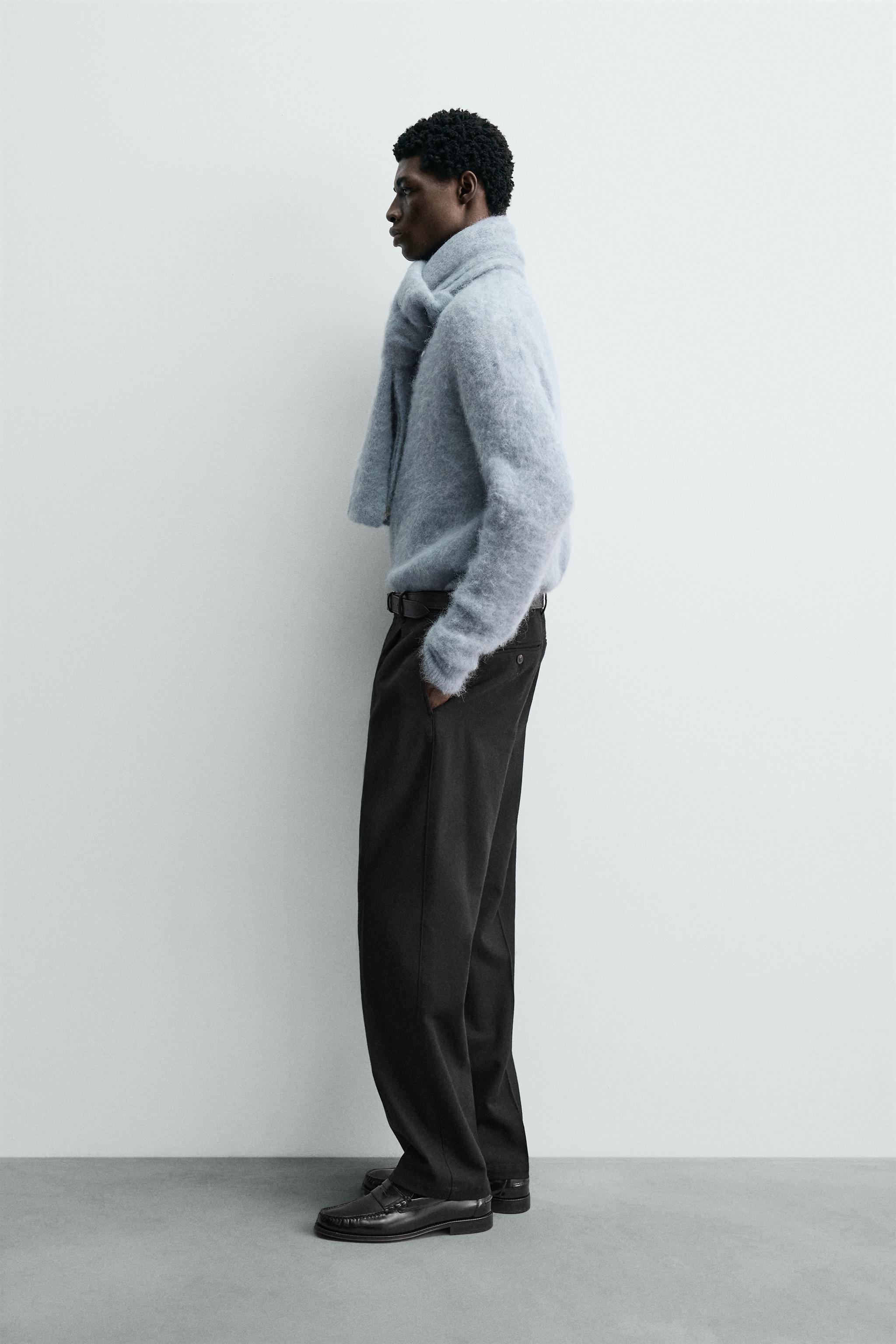 PLEATED FLANNEL PANTS