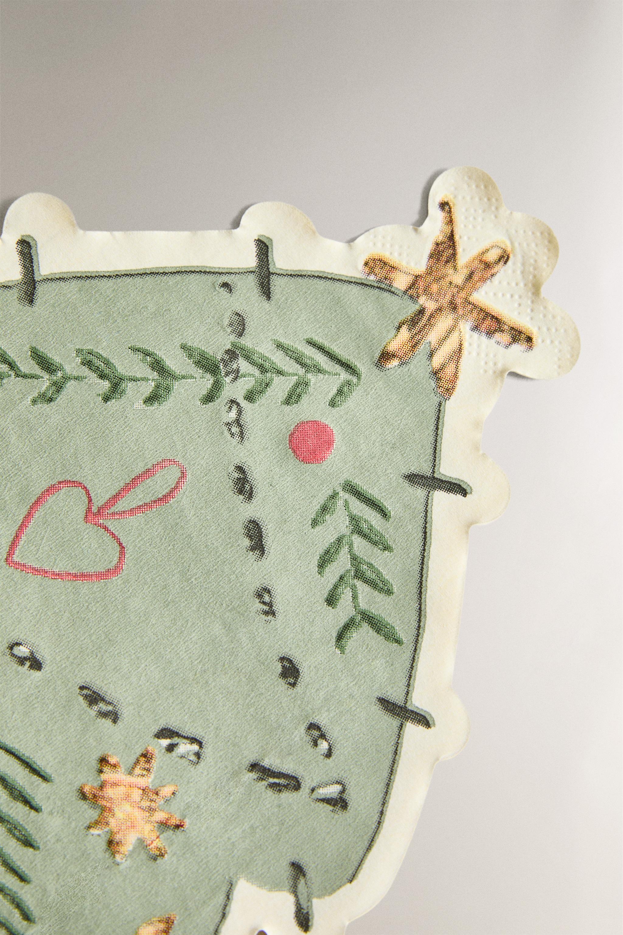 SET OF CHILDREN'S CHRISTMAS TREE PAPER NAPKINS (SET OF 20)