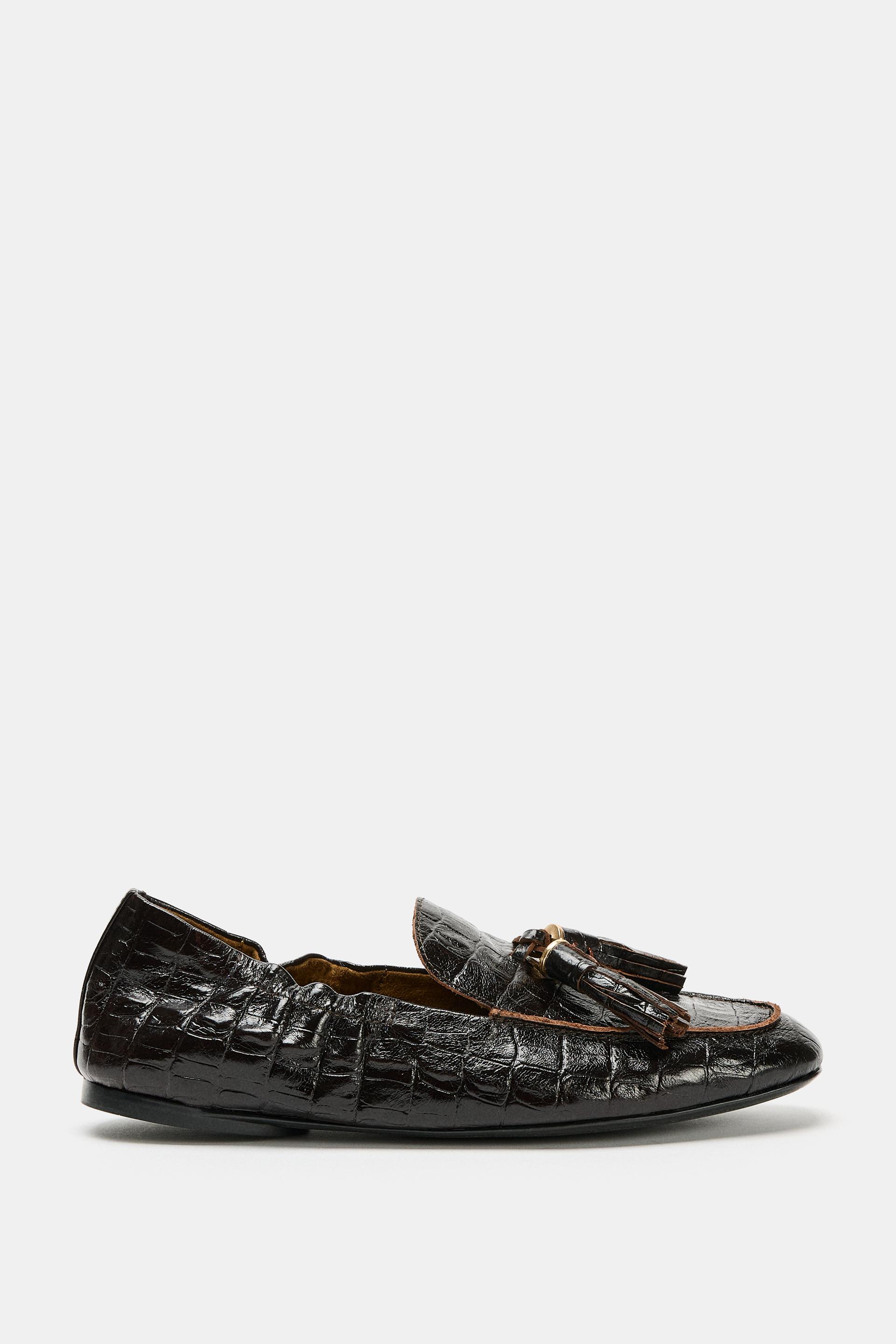 Embossed Leather Loafers