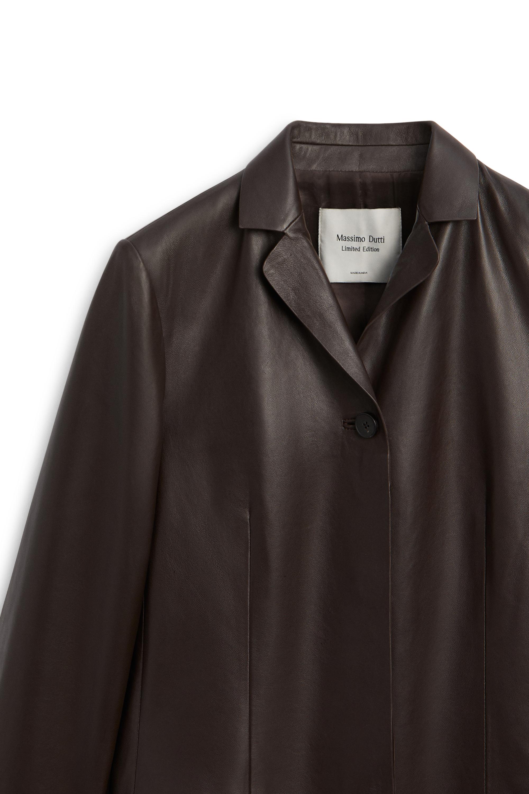Manteau long cintré en cuir - LIMITED EDITION