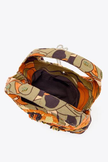 MULTICOLOURED BEADED BAG - Orange by Zara - Image 6