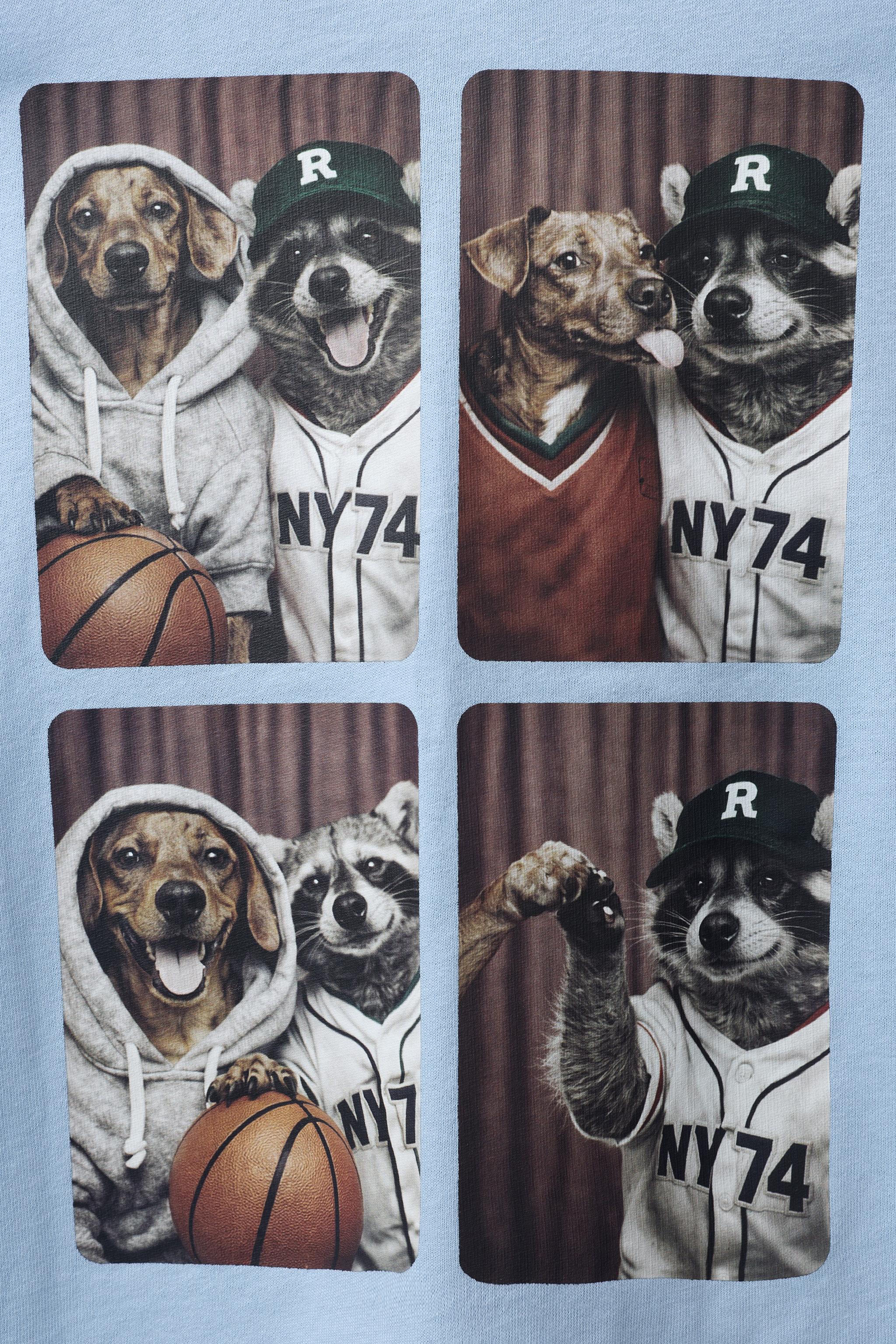 Детские футболки Zara BASKETBALL ANIMALS PRINT T-SHIRT — фото 4