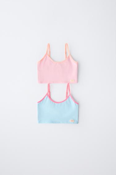 9-14 YEARS/ TWO-PACK OF TOPS WITH NEON DETAIL - Multicoloured by Zara
