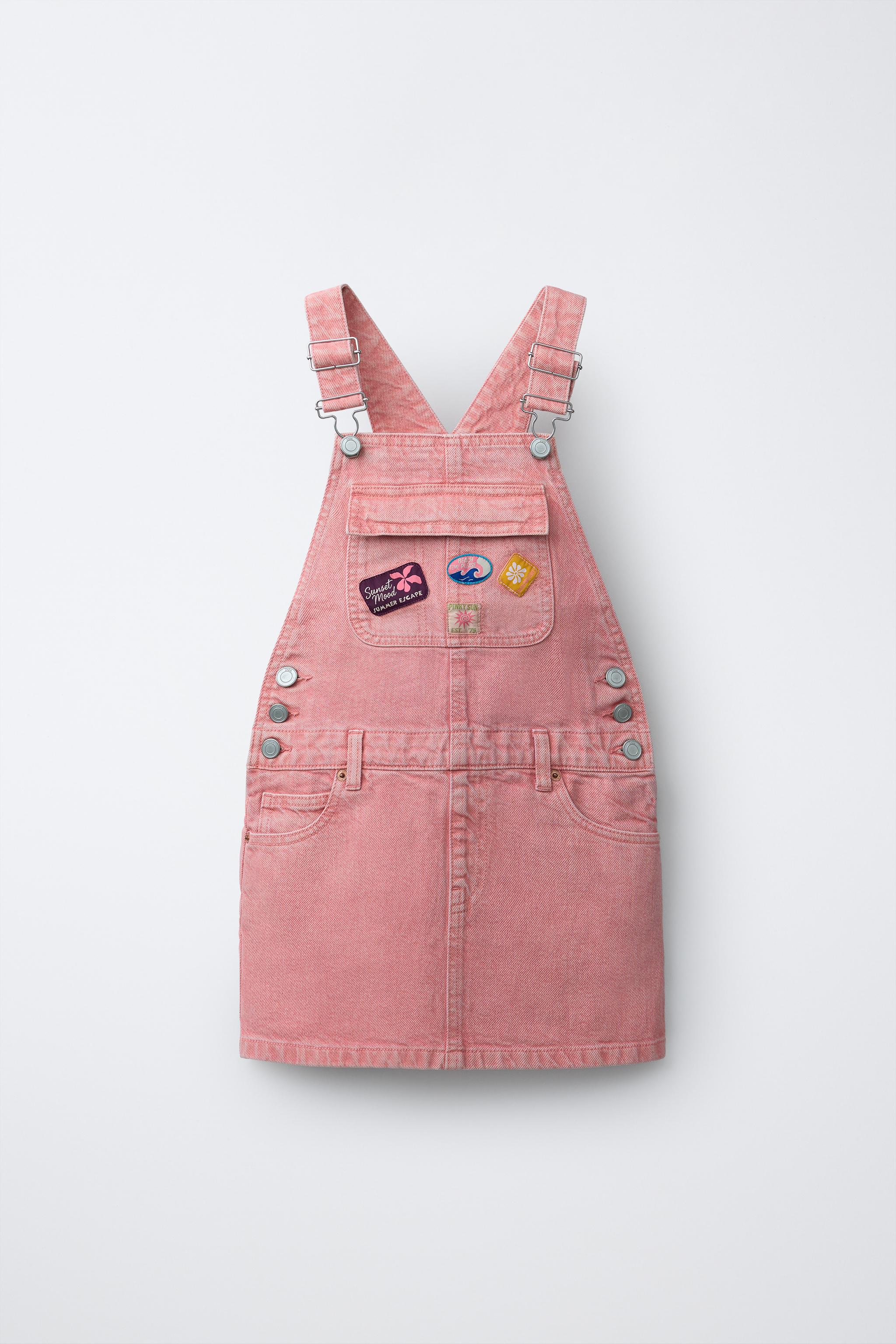 PATCHED PINAFORE DRESS