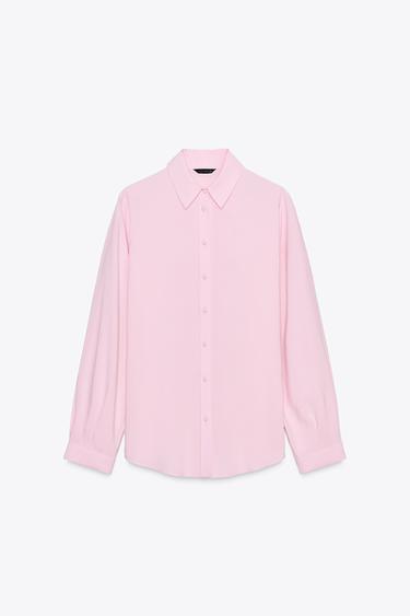 SOFT-TOUCH FLOWING SHIRT - Pastel pink by Zara
