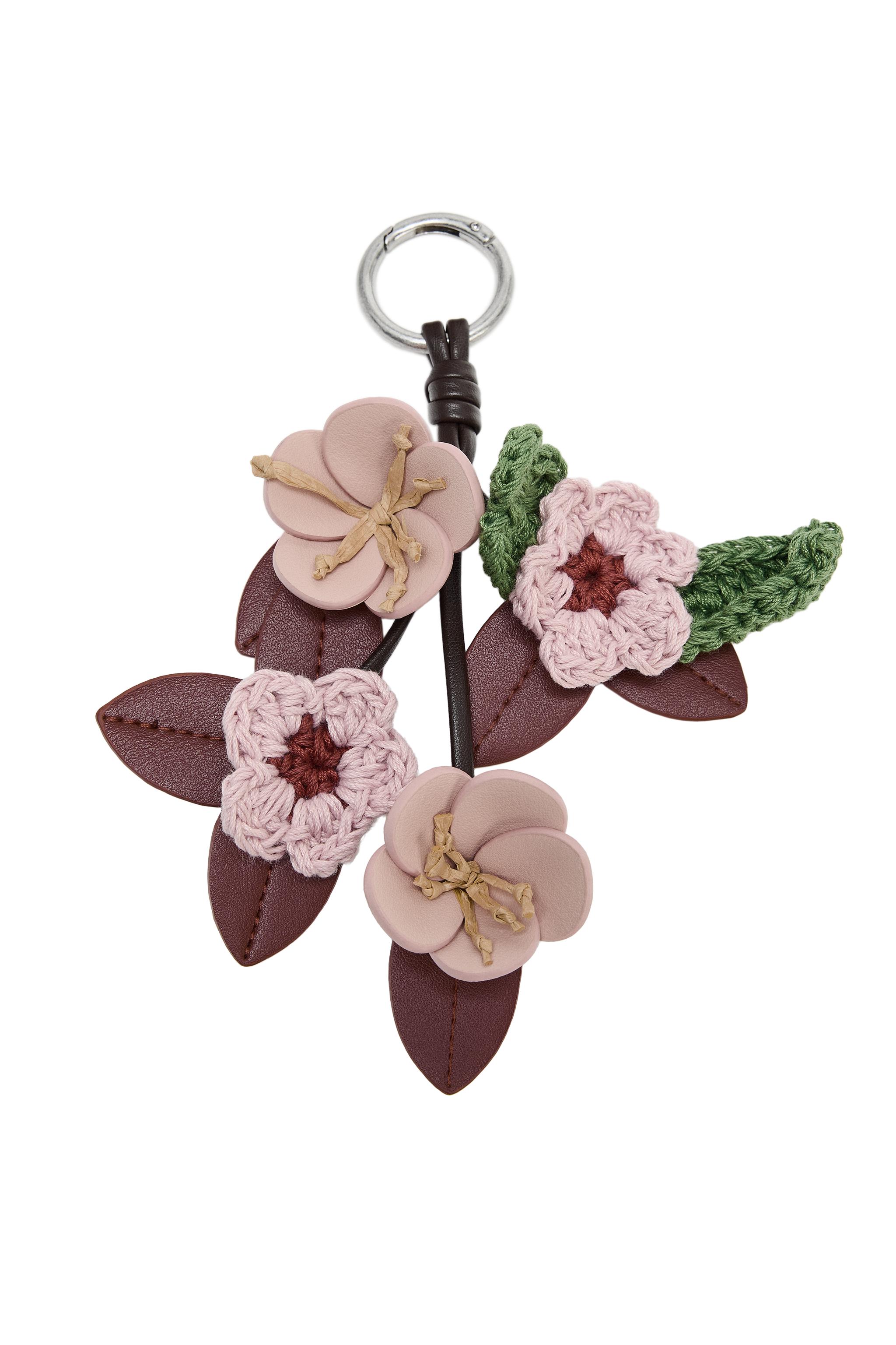 新品✨【ZARA】フラワーバタフライチャームネクタイ プレーンネクタイ 蝶と花のブローチ - ブラウン | ZARA Japan / 日本