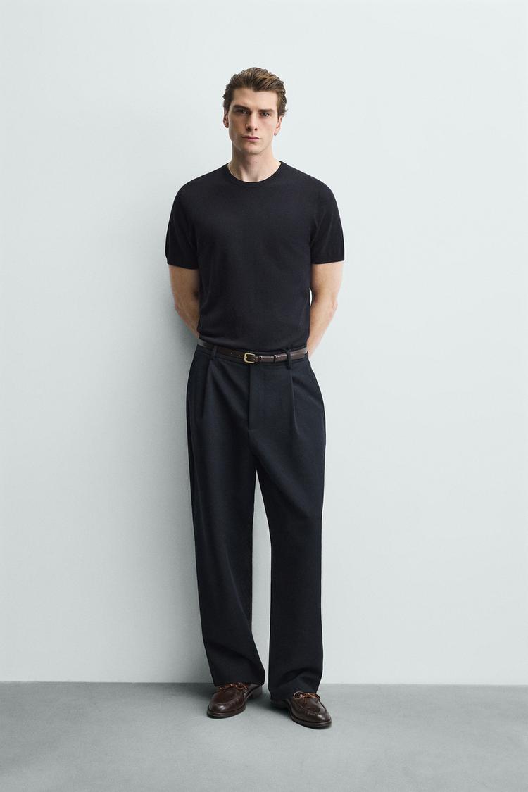 VİSKOZ KARIŞIMLI ÖRGÜ T-SHIRT