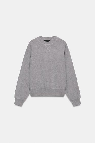 JERSEY MANGA LARGA - Gris vigoré de Zara - Imagen 0