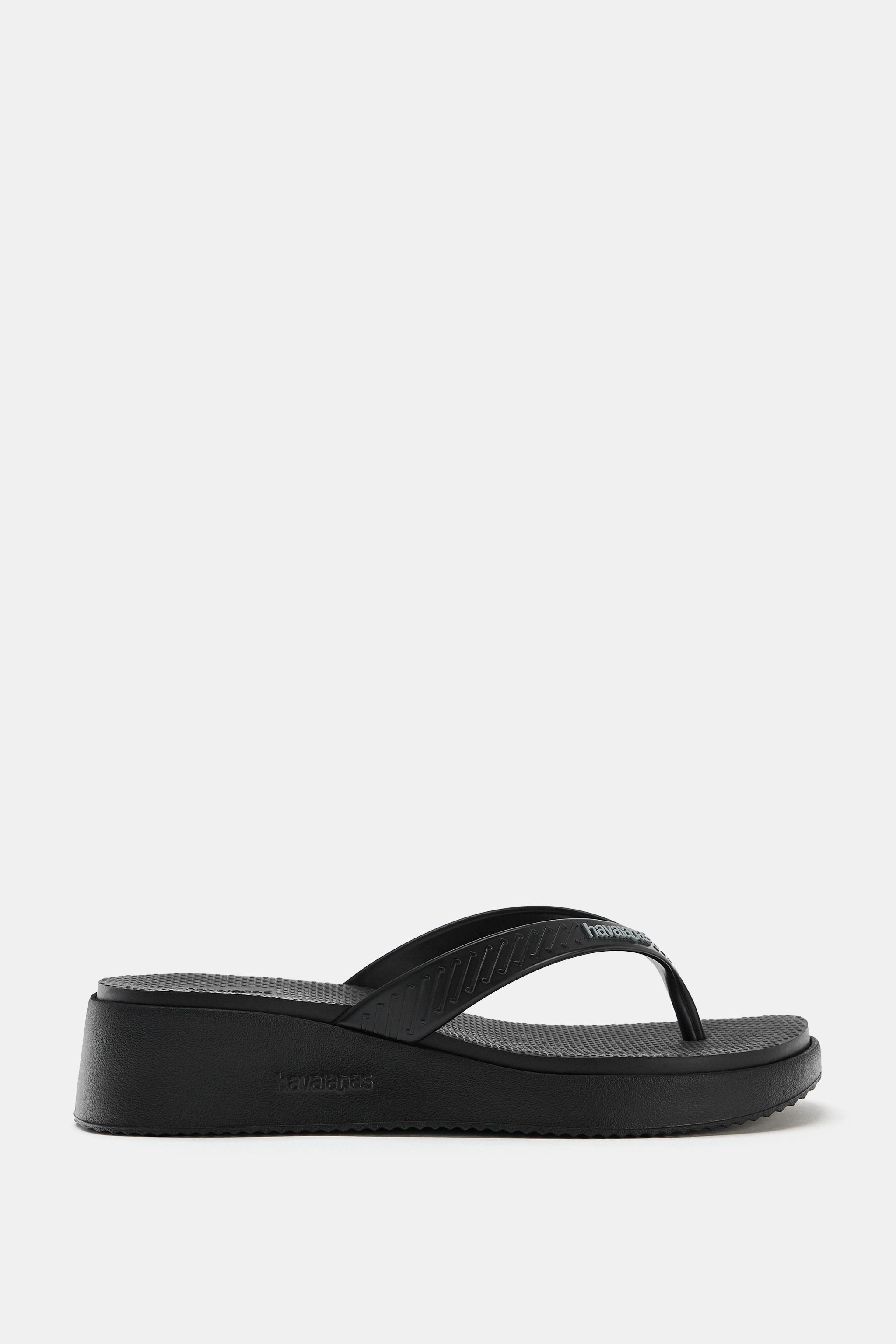 HAVAIANAS ® x ZARA PLATFORM SANDALS - Black | ZARA United States
