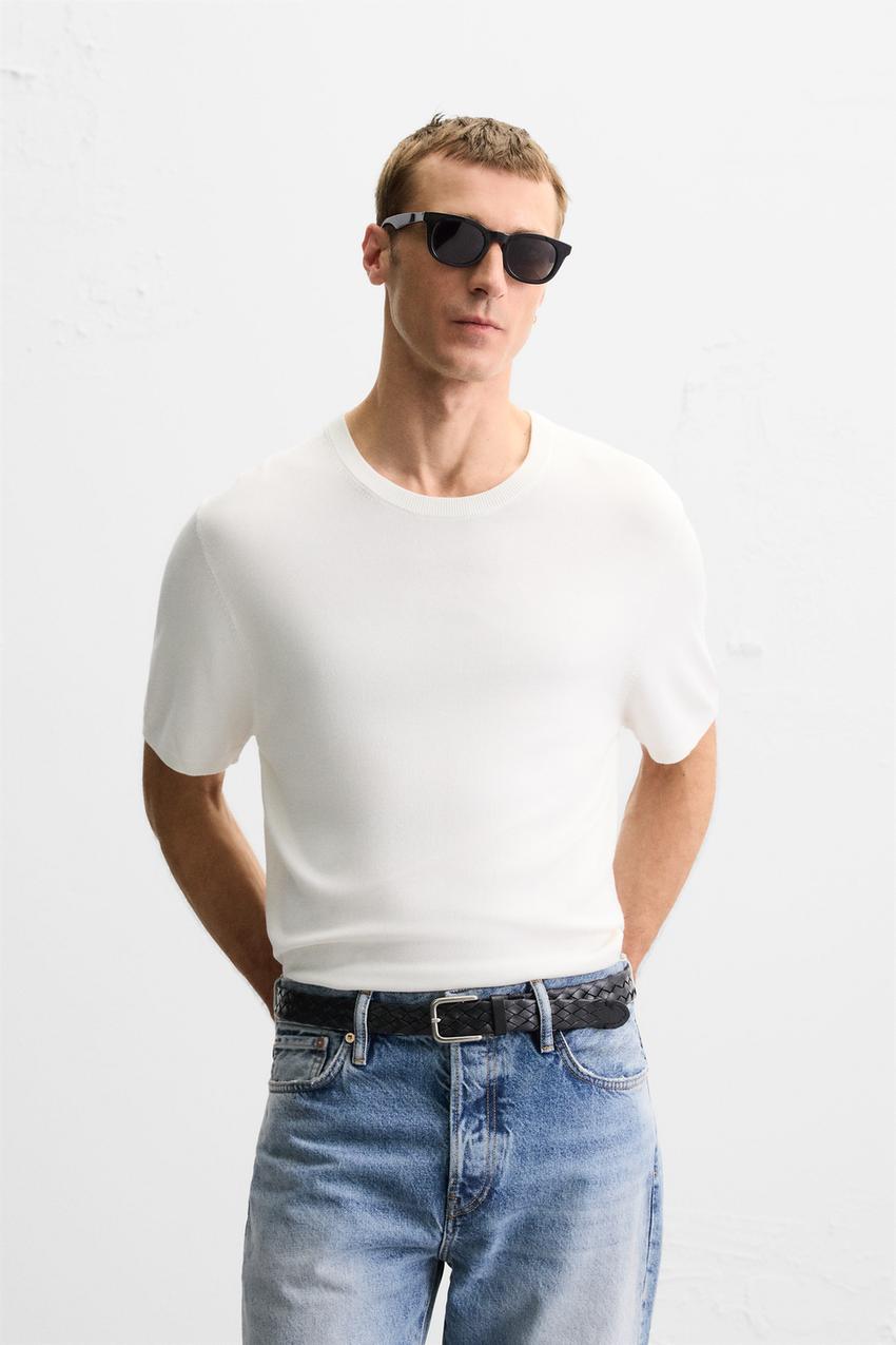 T-SHIRT IN MAGLIA MISTA VISCOSA
