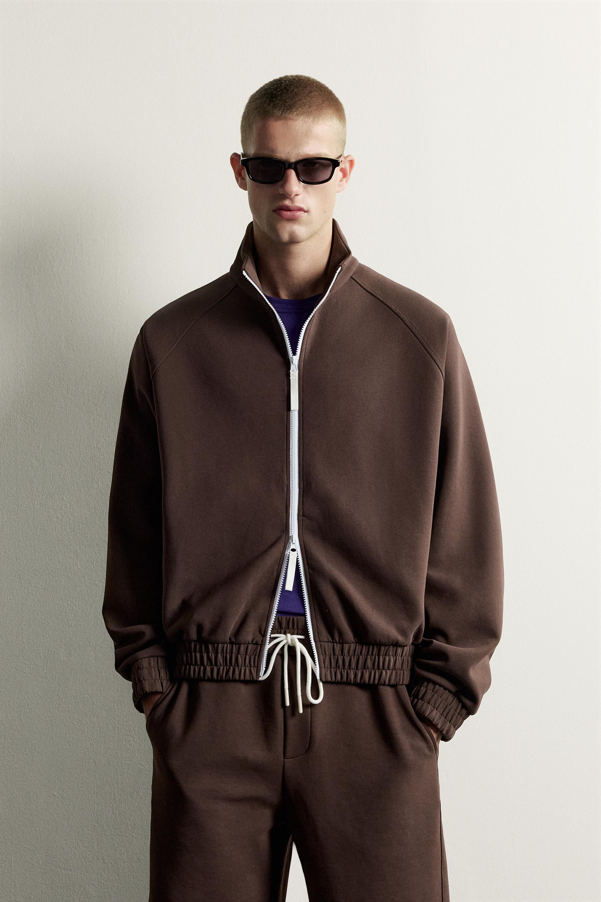 CONTRAST ZIP TRACK JACKET