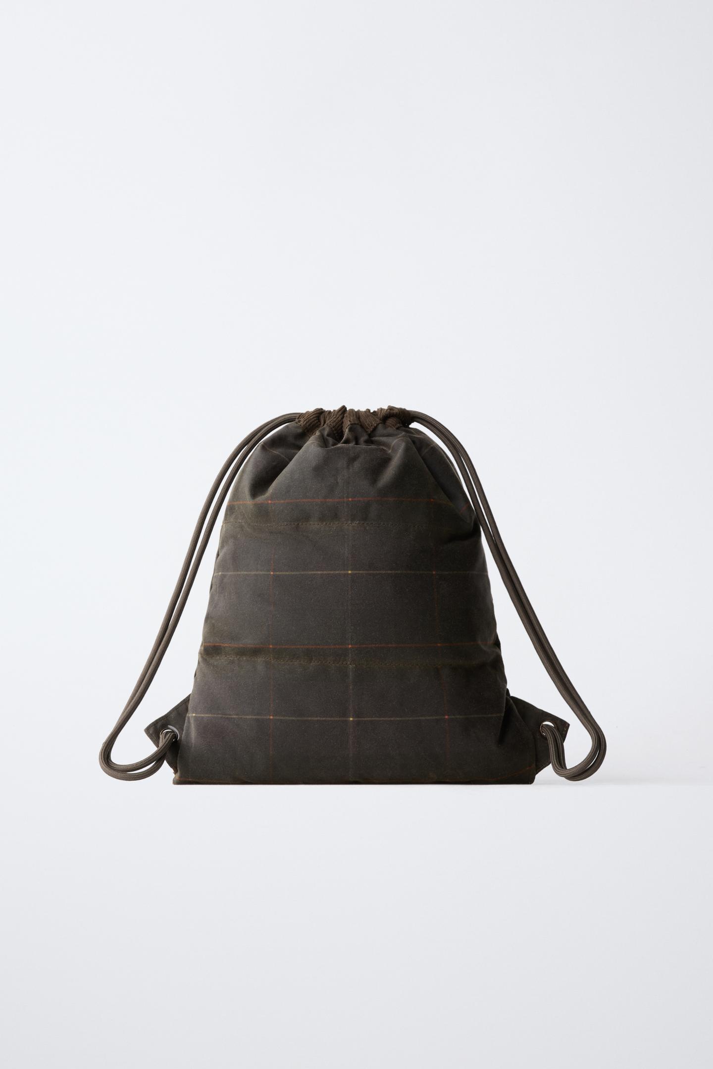 Рюкзак Zara Timeless - Check Print Sack для детей, цвет: Коричневый — фото 5
