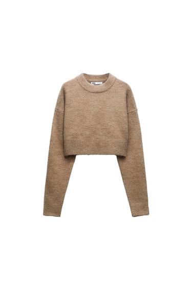 CROPPED KNIT SWEATER