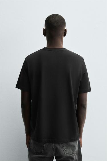 LOT DE 3 T-SHIRTS BASIC MEDIUM WEIGHT - Noir de Zara - Image 5