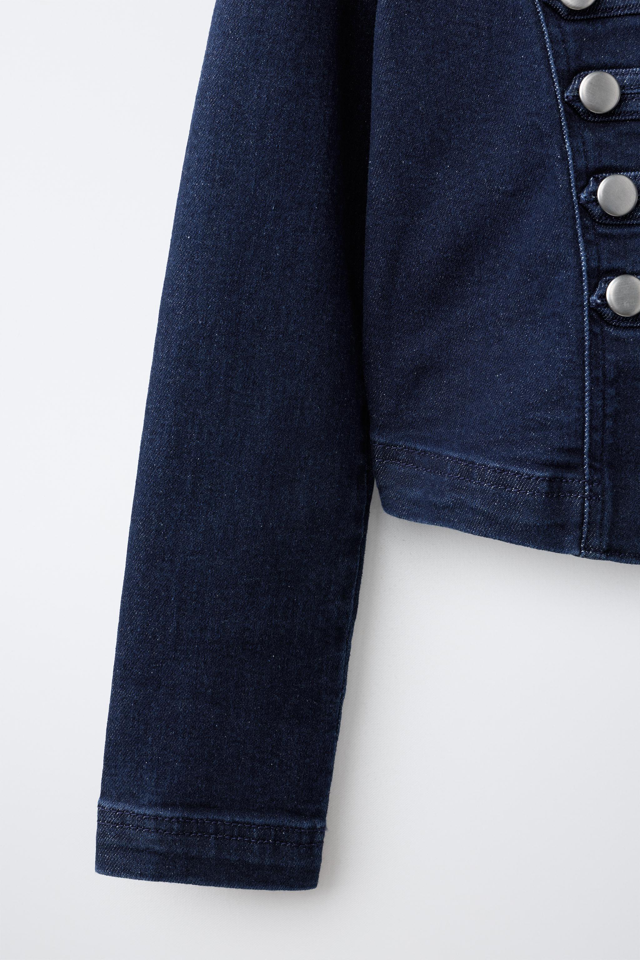 Детские куртки Zara DENIM JACKET WITH FROG FASTENING — фото 4