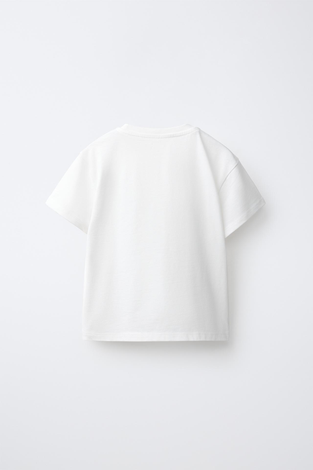 EMBOSSED TERRY FLOWER T-SHIRT — White
