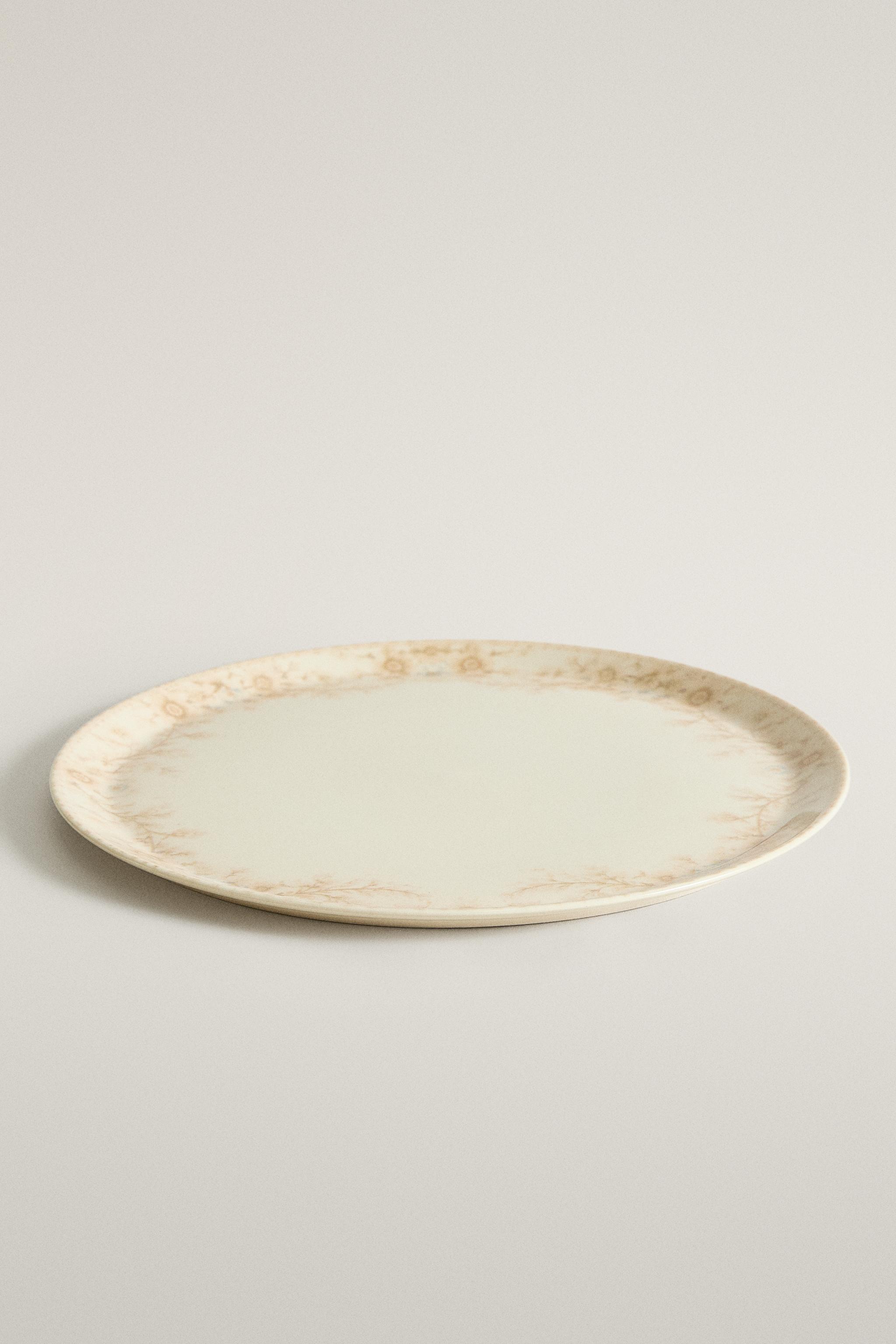 GARDENIA STONEWARE DINNER PLATE - Beige-pink | ZARA United States