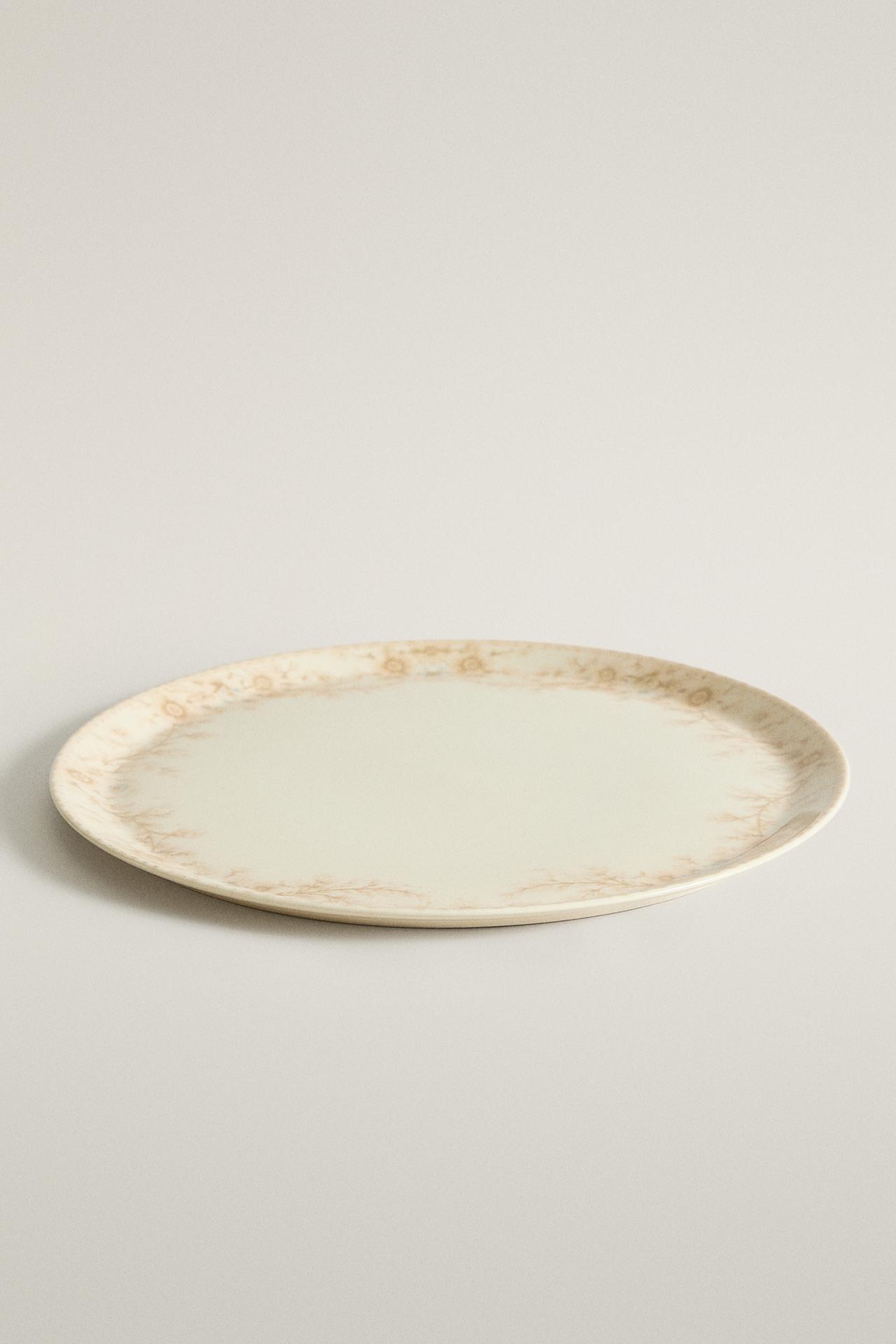GARDENIA STONEWARE DINNER PLATE — Beige-pink