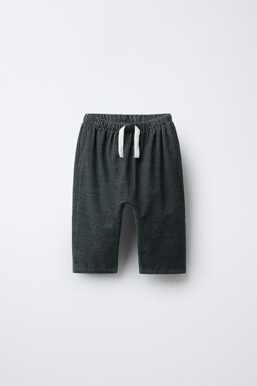 БРЮКИ ИЗ ТОНКОГО ВЕЛЬВЕТА НА ПОДКЛАДКЕ — ТЕМНО-СЕРЫЙ от Zara