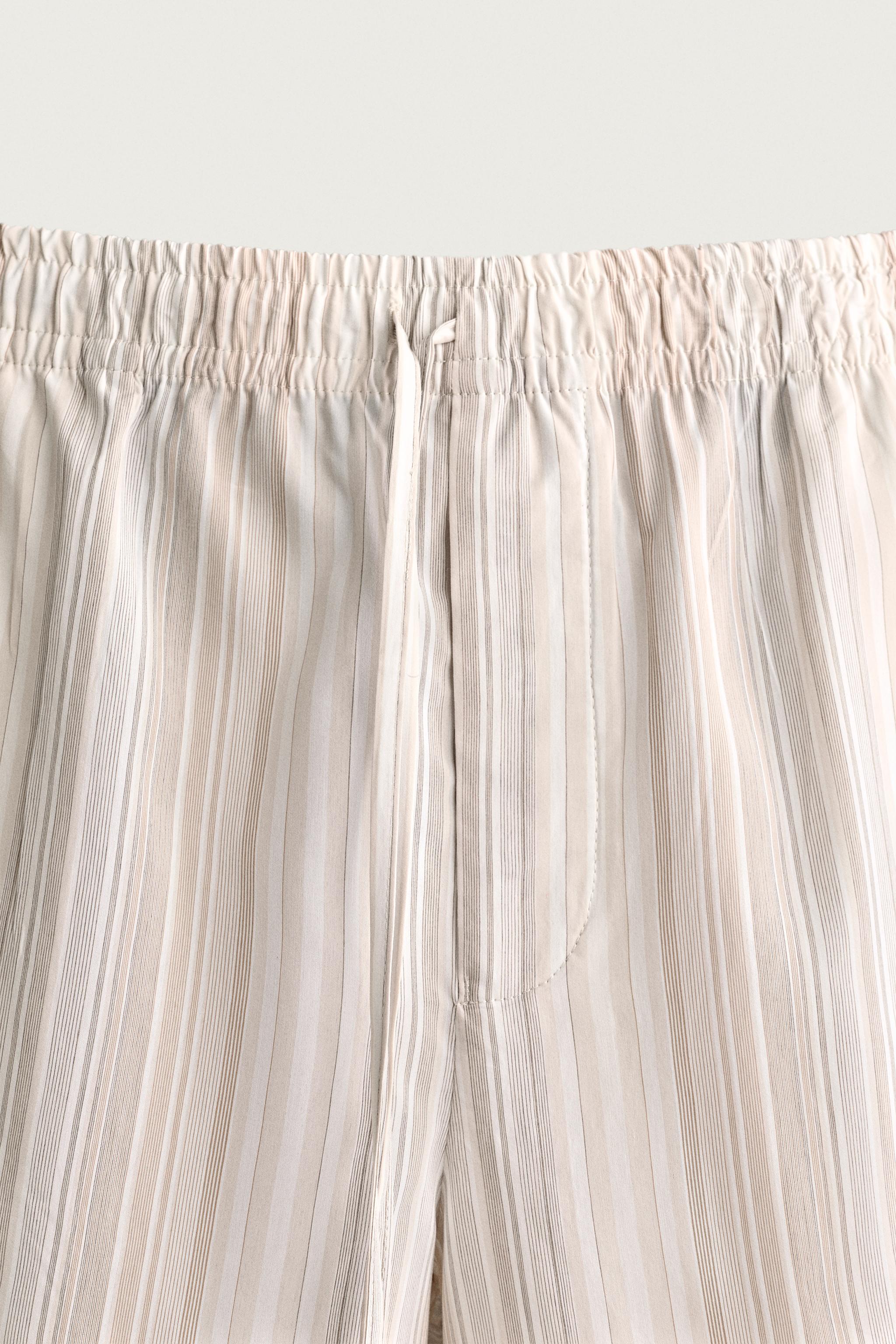 Мужские шорты Zara STRIPED RELAXED FIT SHORTS — фото 8