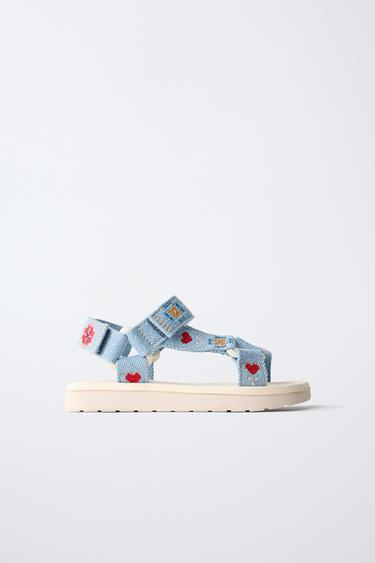 SANDALI Z VEZENJEM - Modra od Zare