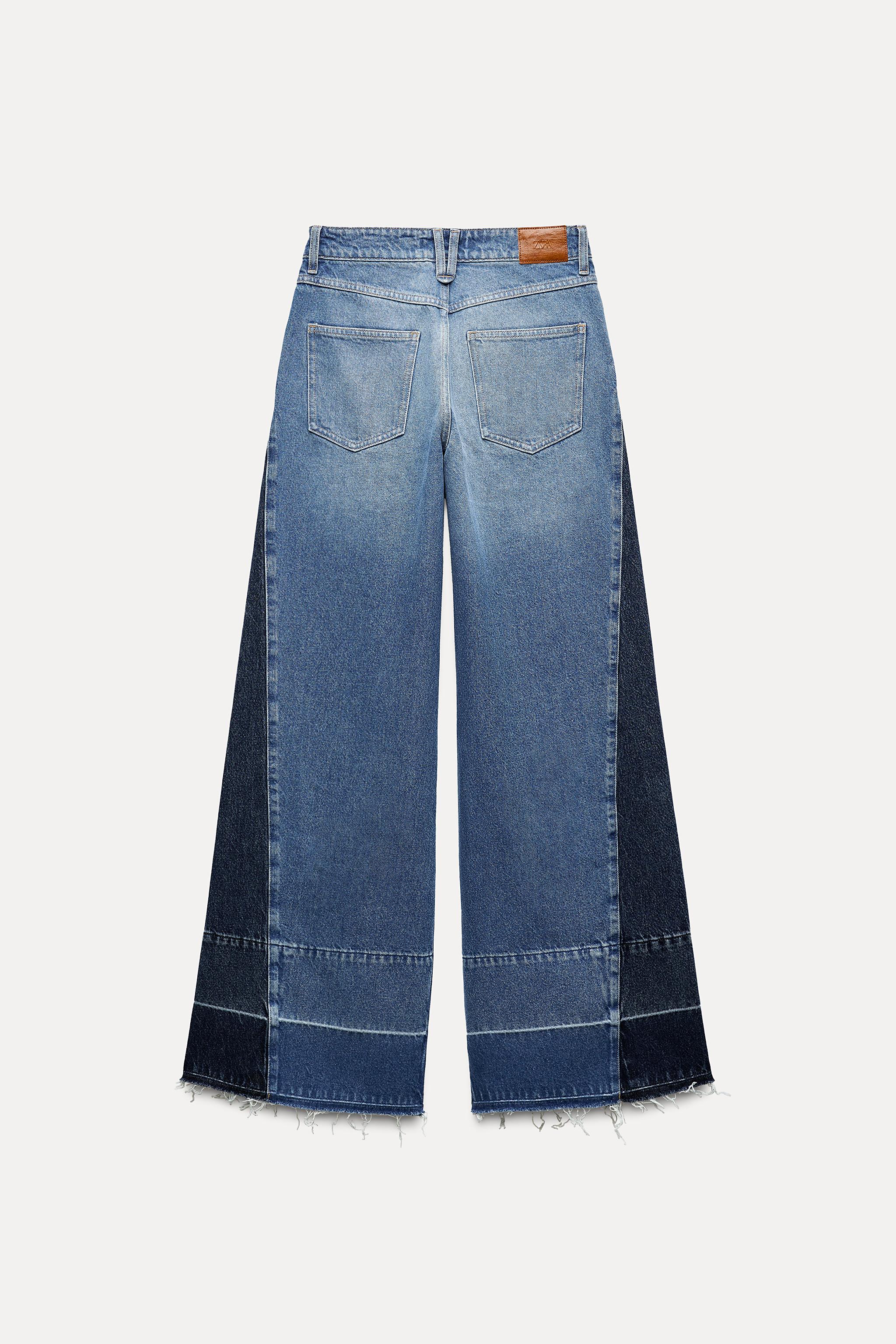 Z1975 CONTRAST MID-WAIST WIDE-LEG JEANS Mid-blue ZARA South Africa