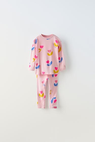 2-6 AÑOS/ PIJAMA TULIPANES - Rosa de Zara