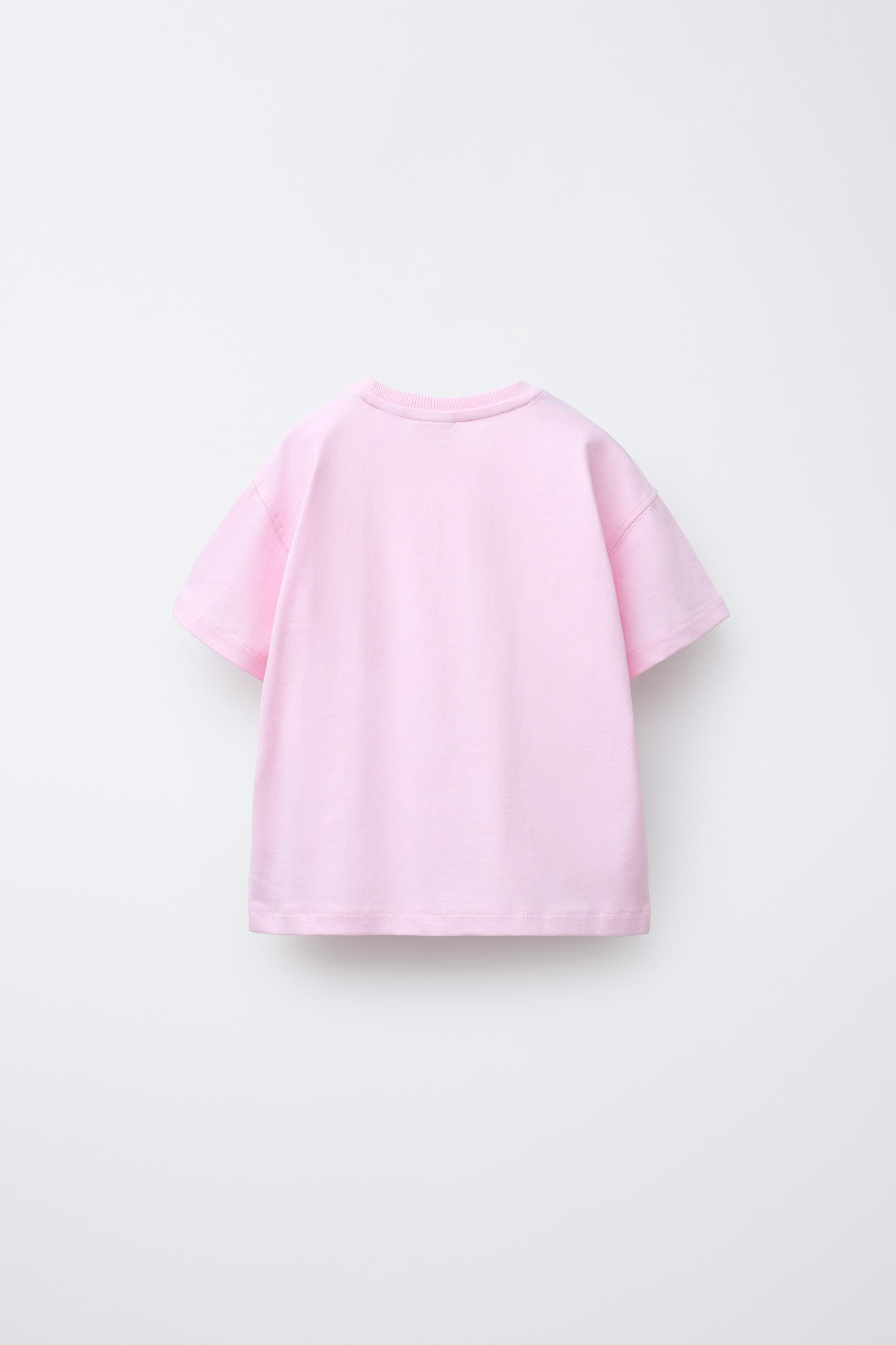 最終値下げ❤️白ピンク2枚セット❤️バービーZARATシャツ❤️130cm テキスト Tシャツ - ピンク | ZARA Japan / 日本