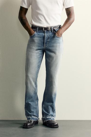 FLARE FIT JEANS - Mid-blue by Zara