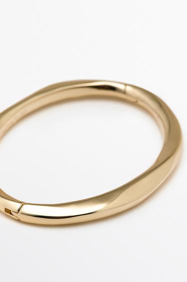 Fine irregular contour bracelet — Golden 2