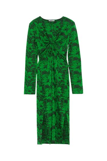 FLORAL DRESS WITH SHOULDER PADS