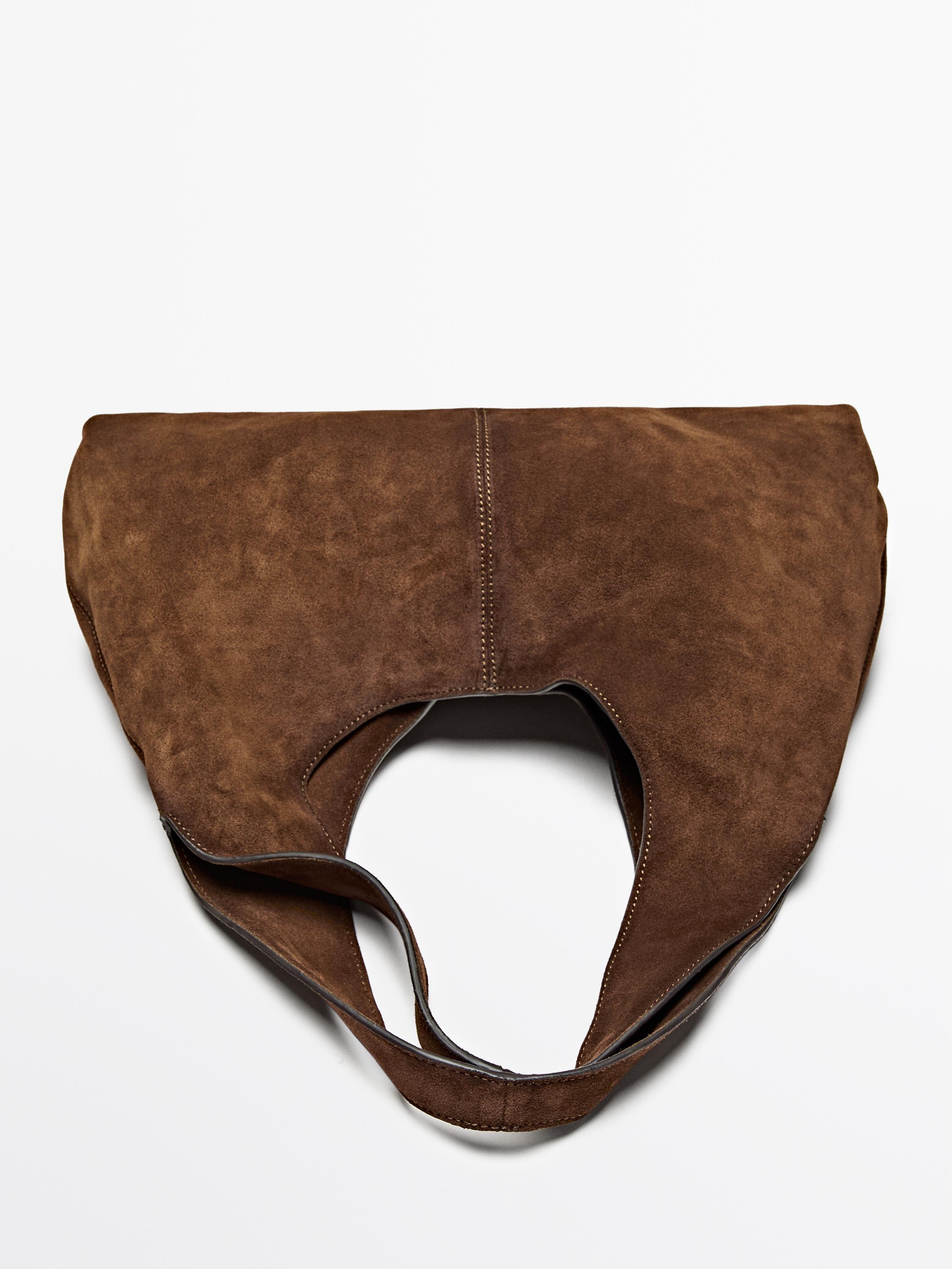 Medium split leather lady bag