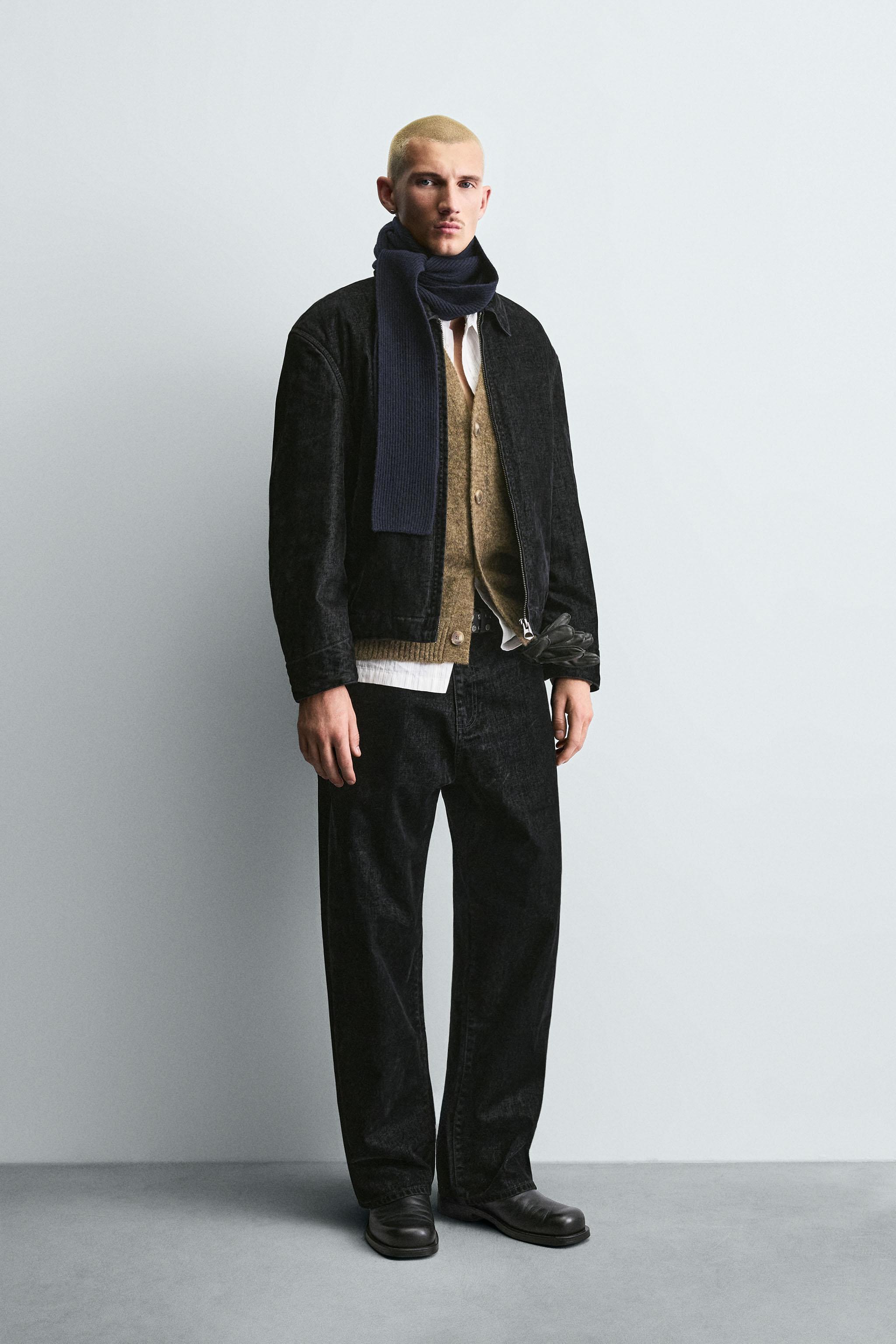 RELAXED FIT VELOUR JACKET - Black | ZARA South Africa