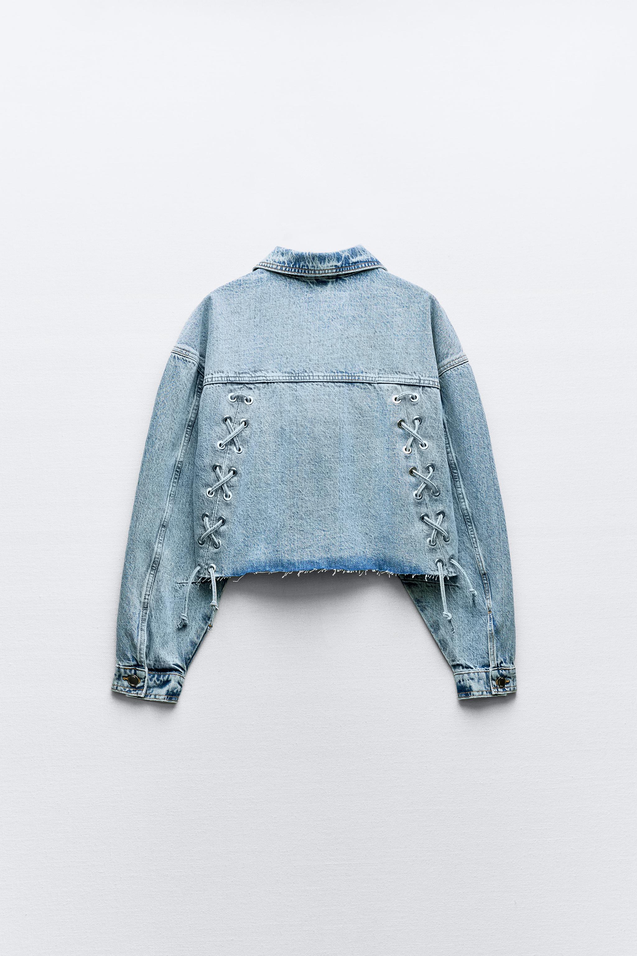 Z1975 CROPPED DENIM JACKET - Mid-blue | ZARA United States