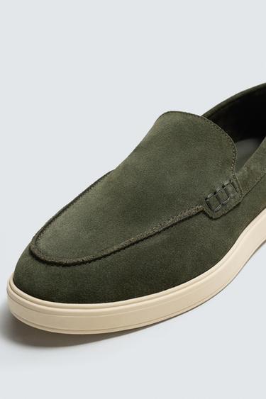 CASUAL LEATHER LOAFERS - Sea green by Zara - Image 2