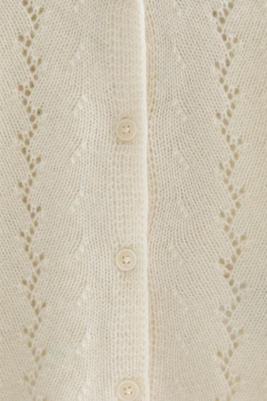 VESTE BÉBÉ CACHEMIRE - Blanc cassé de Zara - Image 3