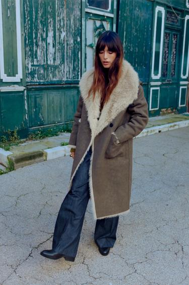 DOUBLE-FACED REVERSIBLE LONG COAT - Brown / Taupe by Zara - Image 0