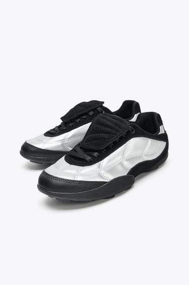 METALLIC RUNNING TRAINERS - Silver by Zara - Image 1