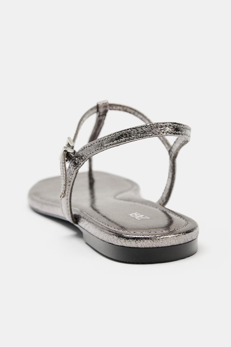 Sandalias planas metálicas 6