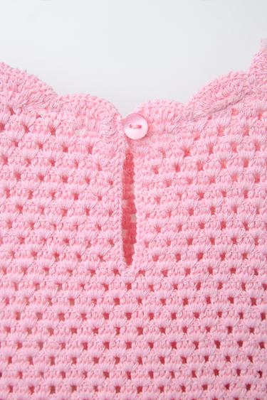 ROBE EN MAILLE FRAISES AU CROCHET - Rose de Zara - Image 2