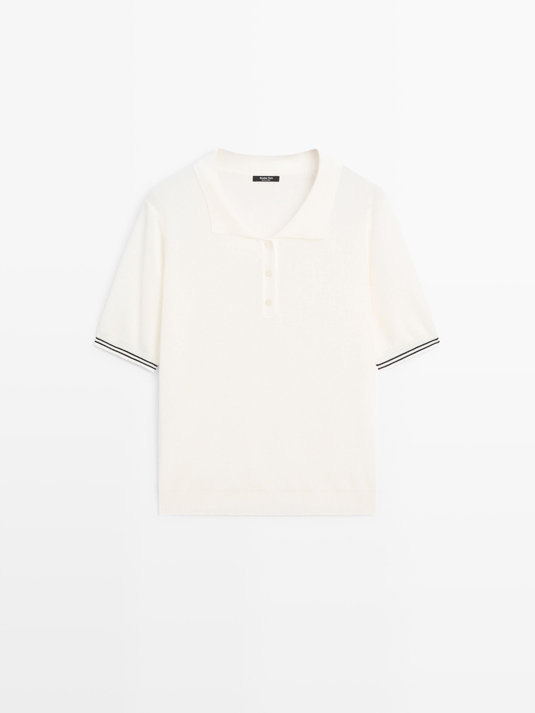 Polo en maille détail manches