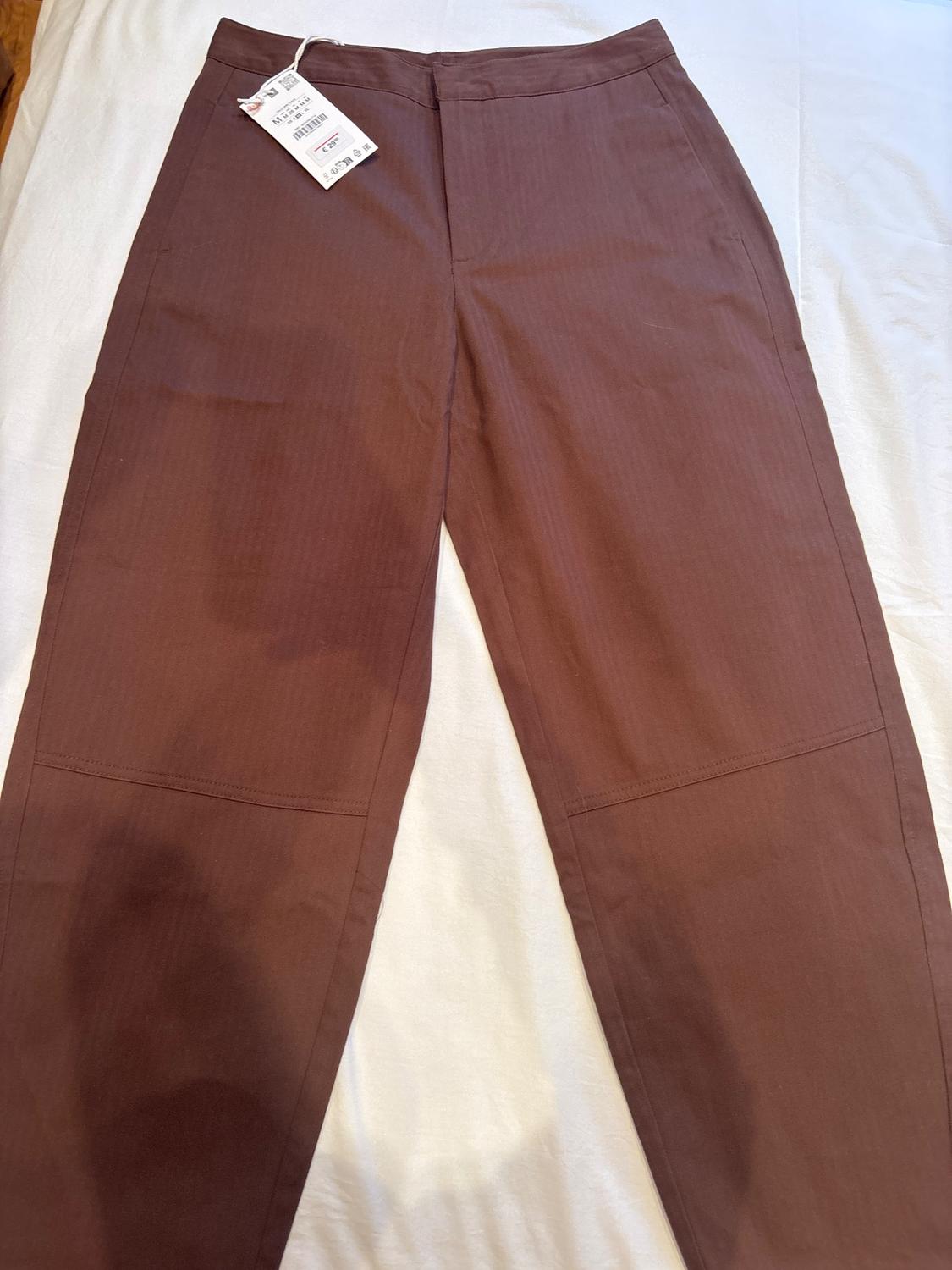 HERRINGBONE BARREL TROUSERS - Image 2
