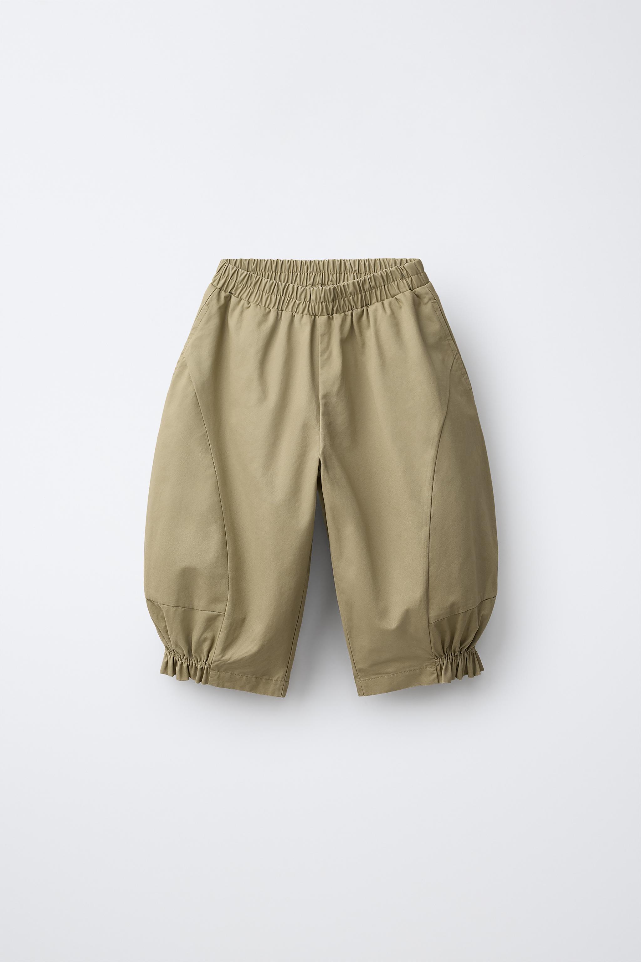 SOLID  PANTS — Washed green