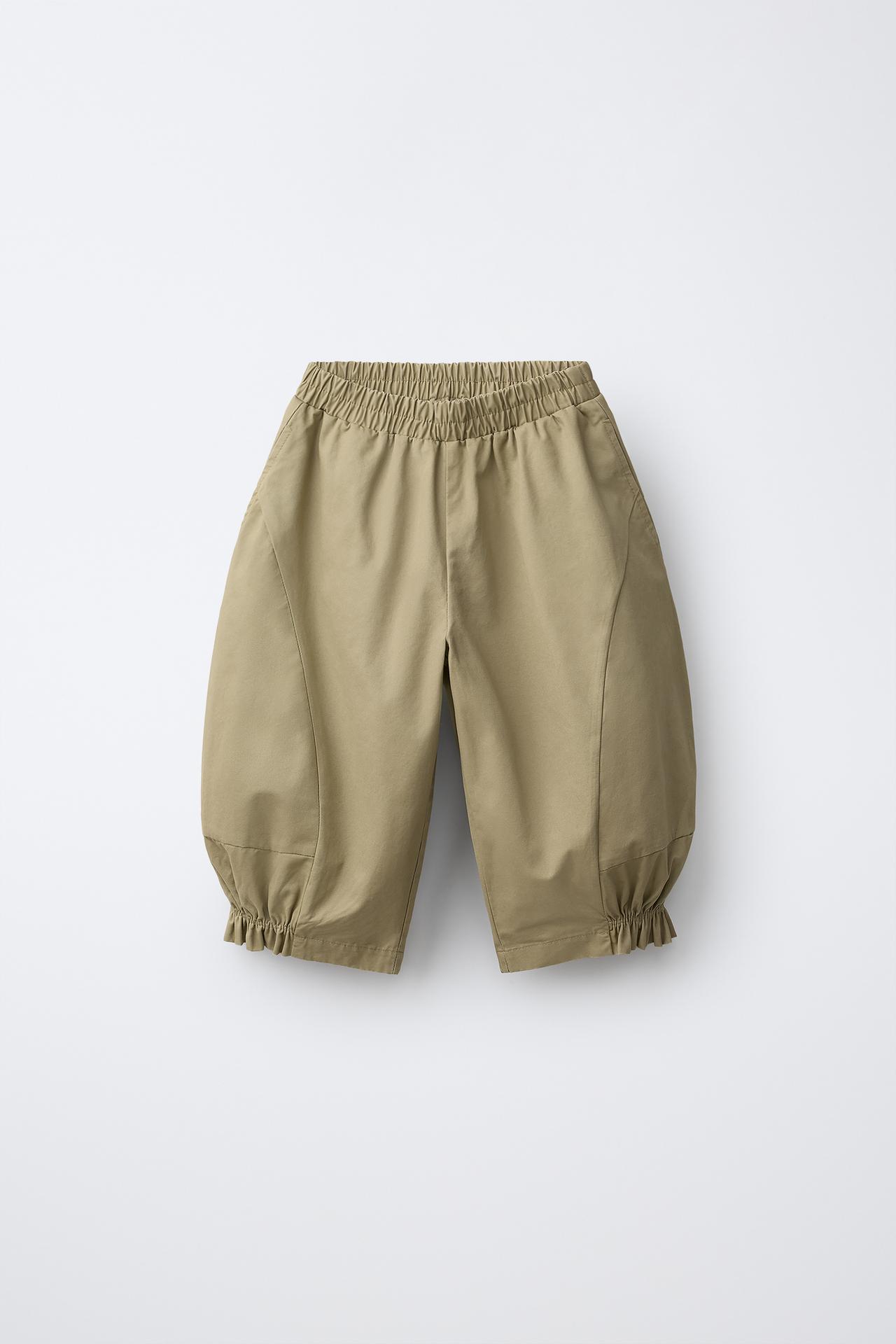 SOLID  PANTS — Washed green
