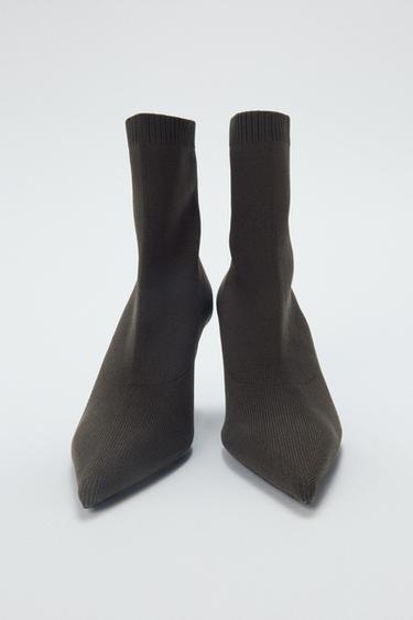 FABRIC ANKLE BOOT - Grey by Zara