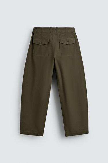 BALLOON FIT TROUSERS - Khaki by Zara - Image 7