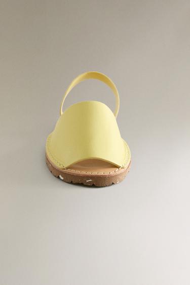 SANDALES ENFANT CUIR - Jaune de Zara - Image 5