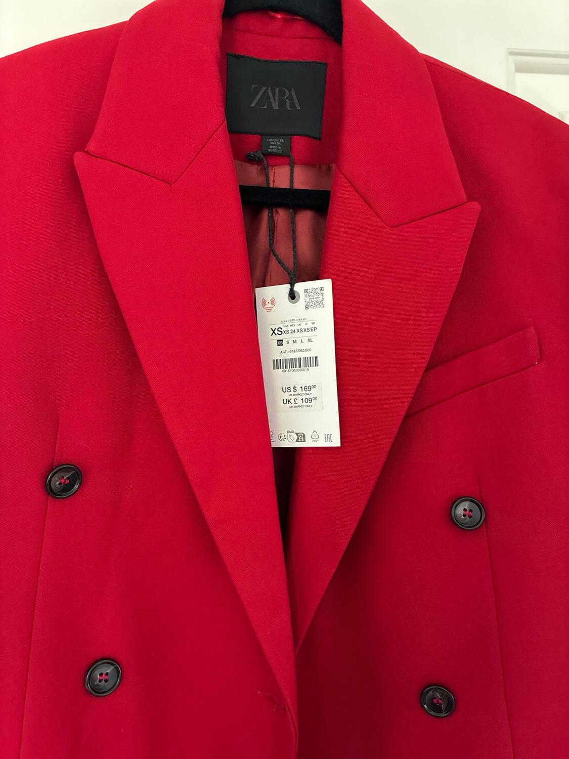 ZW COLLECTION DOUBLE-BREASTED STRAIGHT BLAZER - Image 2