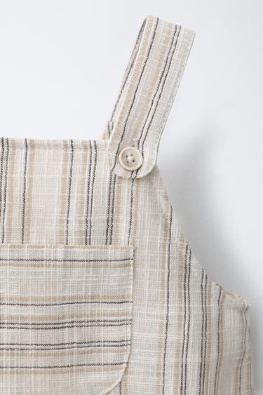 SALOPETTE LONGUE À RAYURES - Beige clair de Zara - Image 2