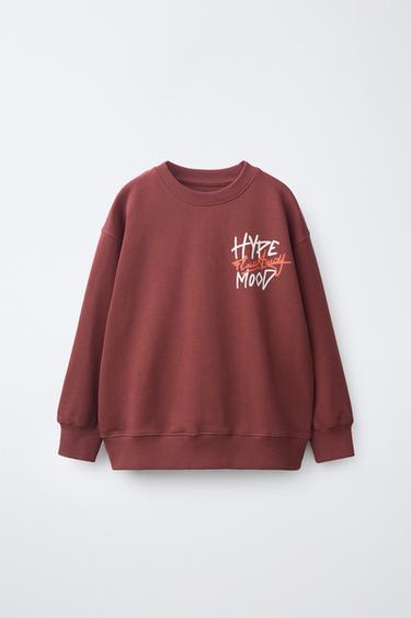 SWEAT IMPRIMÉ URBAN - Grenat de Zara